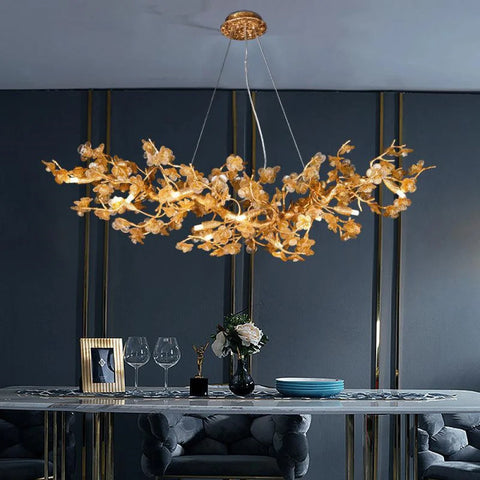 Zula Modern Flower Linear Branch Chandelier