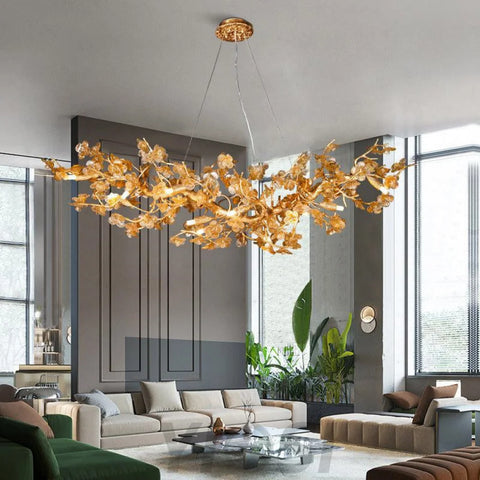 Zula Modern Flower Linear Branch Chandelier