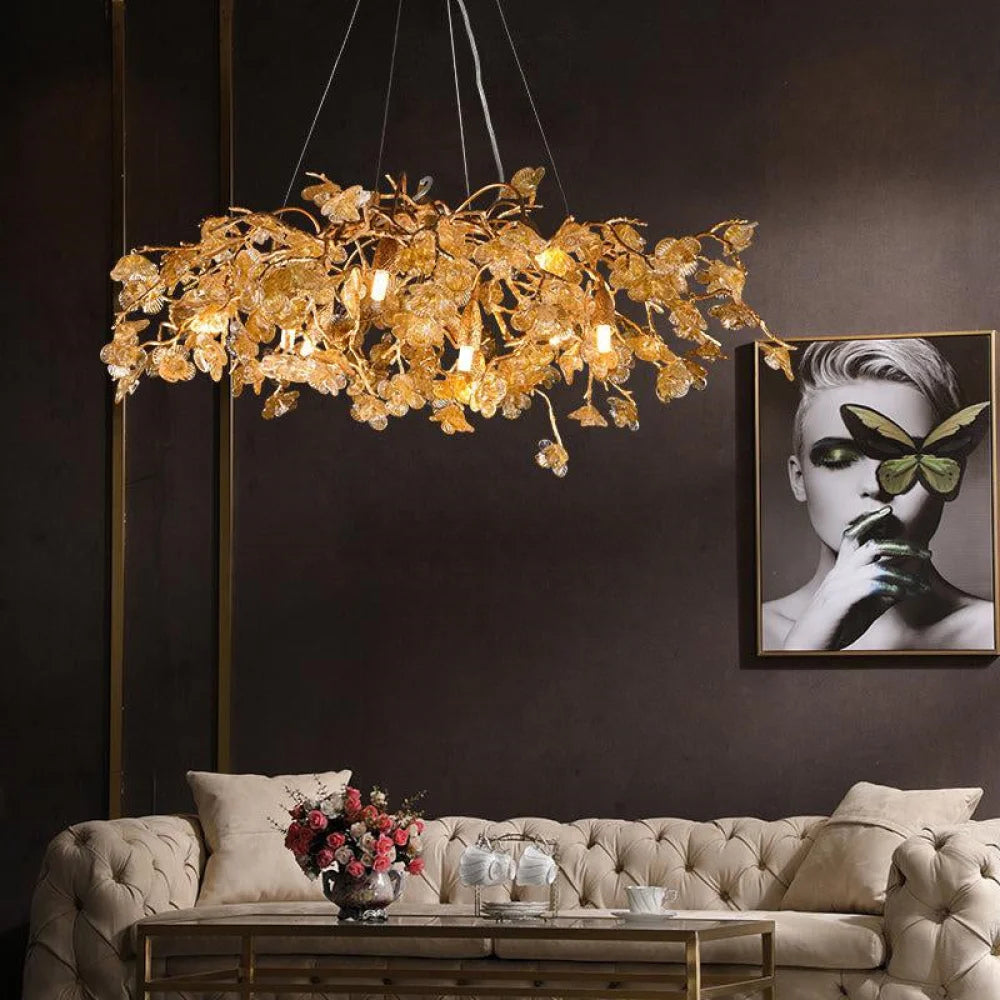 Zula Modern Flower Round Branch Chandelier 39.4’’ D