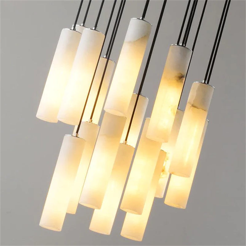 Eudora Alabaster Modern Pendant Light For Foyer And Staircase Area