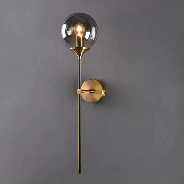 Amarys Postmodern Strip brass ball wall sconce