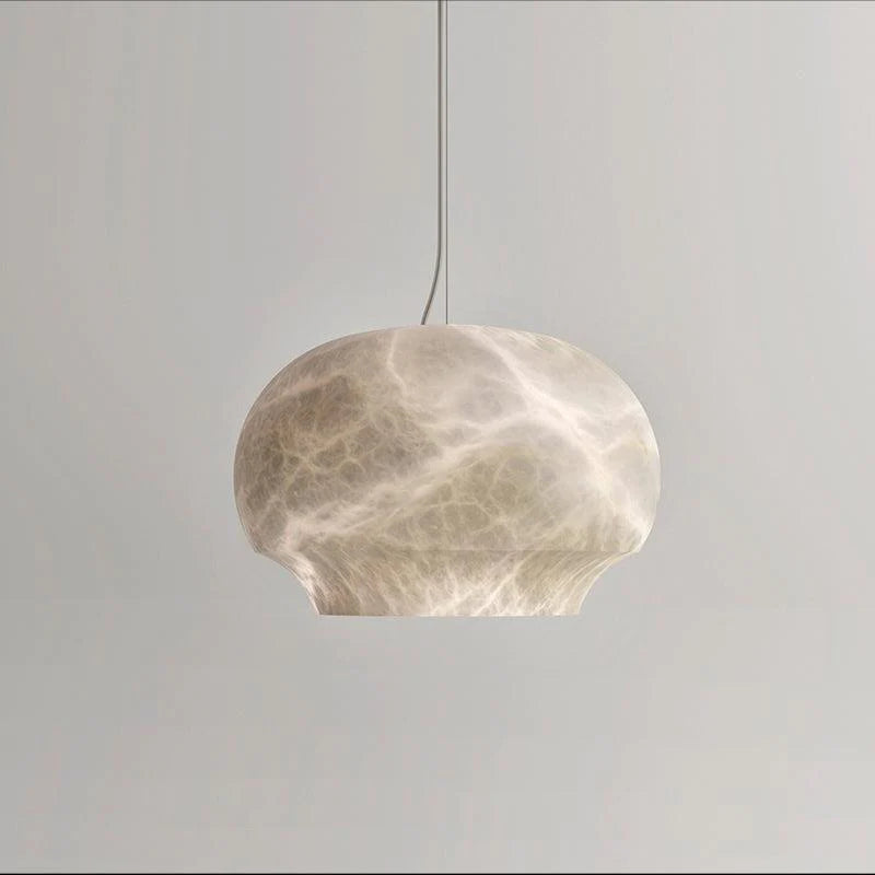 Celina Alabaster Dome Pendant Lighting Fixture, Dining Pendant Light