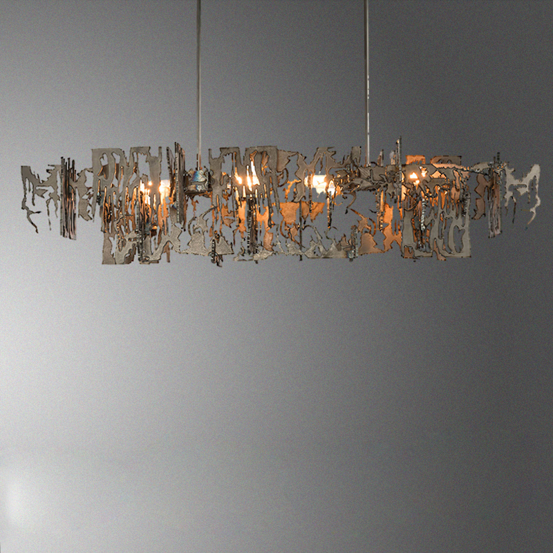 Simple Artistic Metal Dining Table Chandelier, Contemporary Chandelier