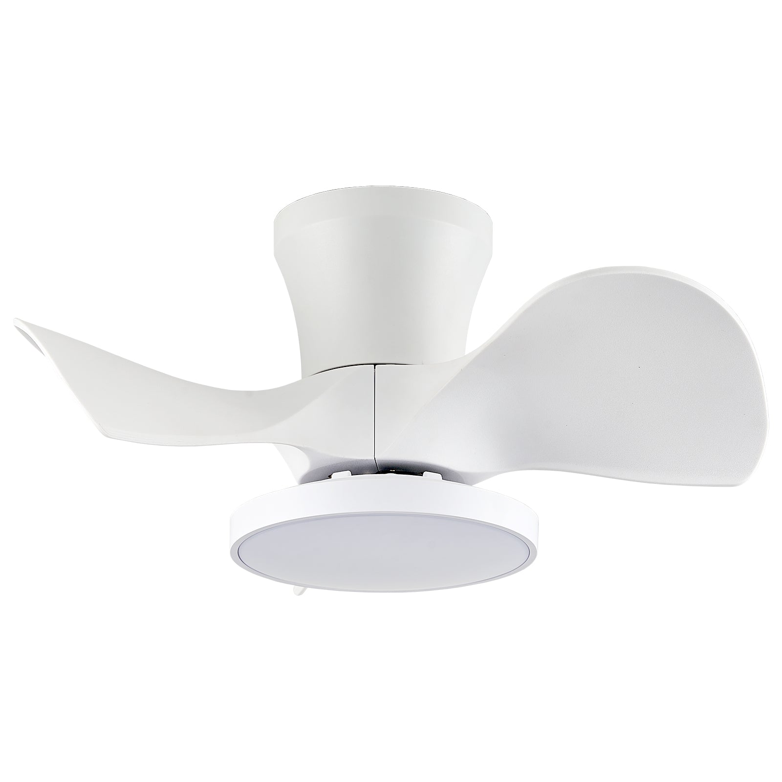 Lulius 22" Ceilings Fans with Lights and Remote, Small Quiet White Ceiling Fan with LED Light for Bathroom,Kitchen Patio (White)