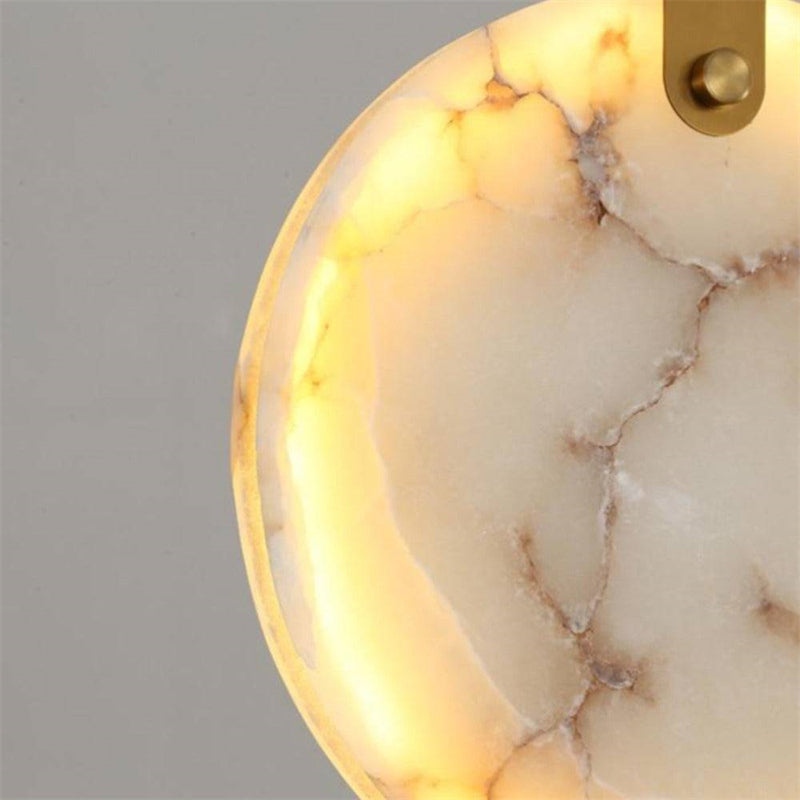 Modern Discs Marble Long staircase Chandelier