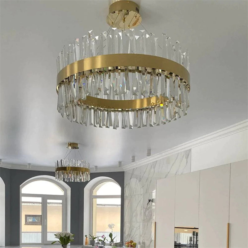 Lavena Modern round Crystal Chandelier for Dining Room