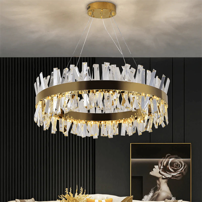 Lavena Modern round Crystal Chandelier for Dining Room