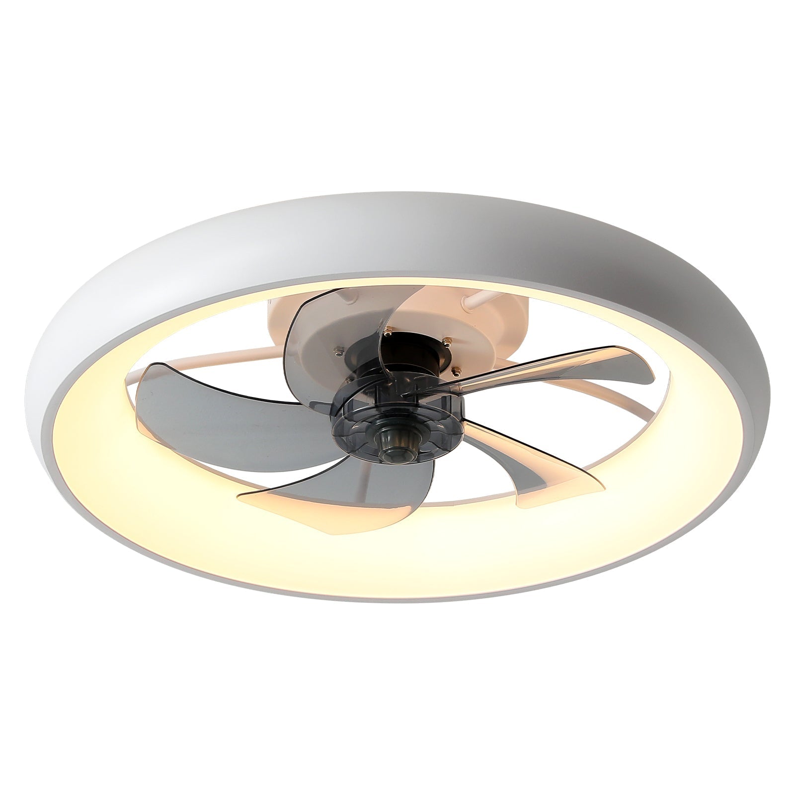 Viola Invisible Blades Semi Flush Mount Fan With 6-speed Speed Adjustment Function For Living Room
