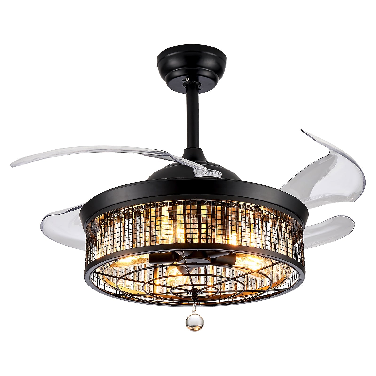 Inès 42" Fan: 6-Speed, Reverse, Timer, Natural Wind, 30W (Variable Frequency Motor), 5 E26 Sockets