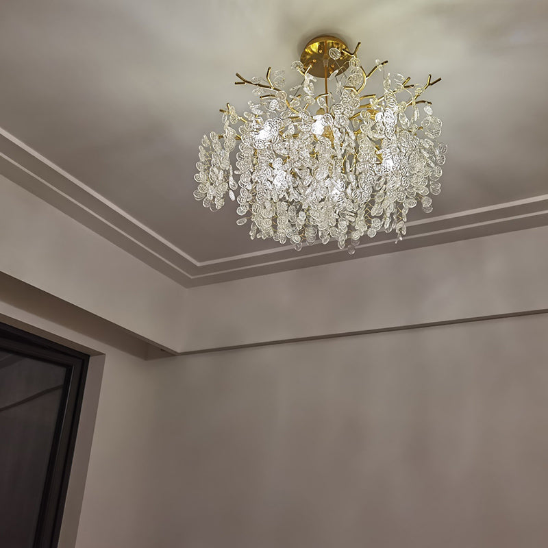 Modern Gold Chandelier Light Fixture for Dinning Room 23.6" D