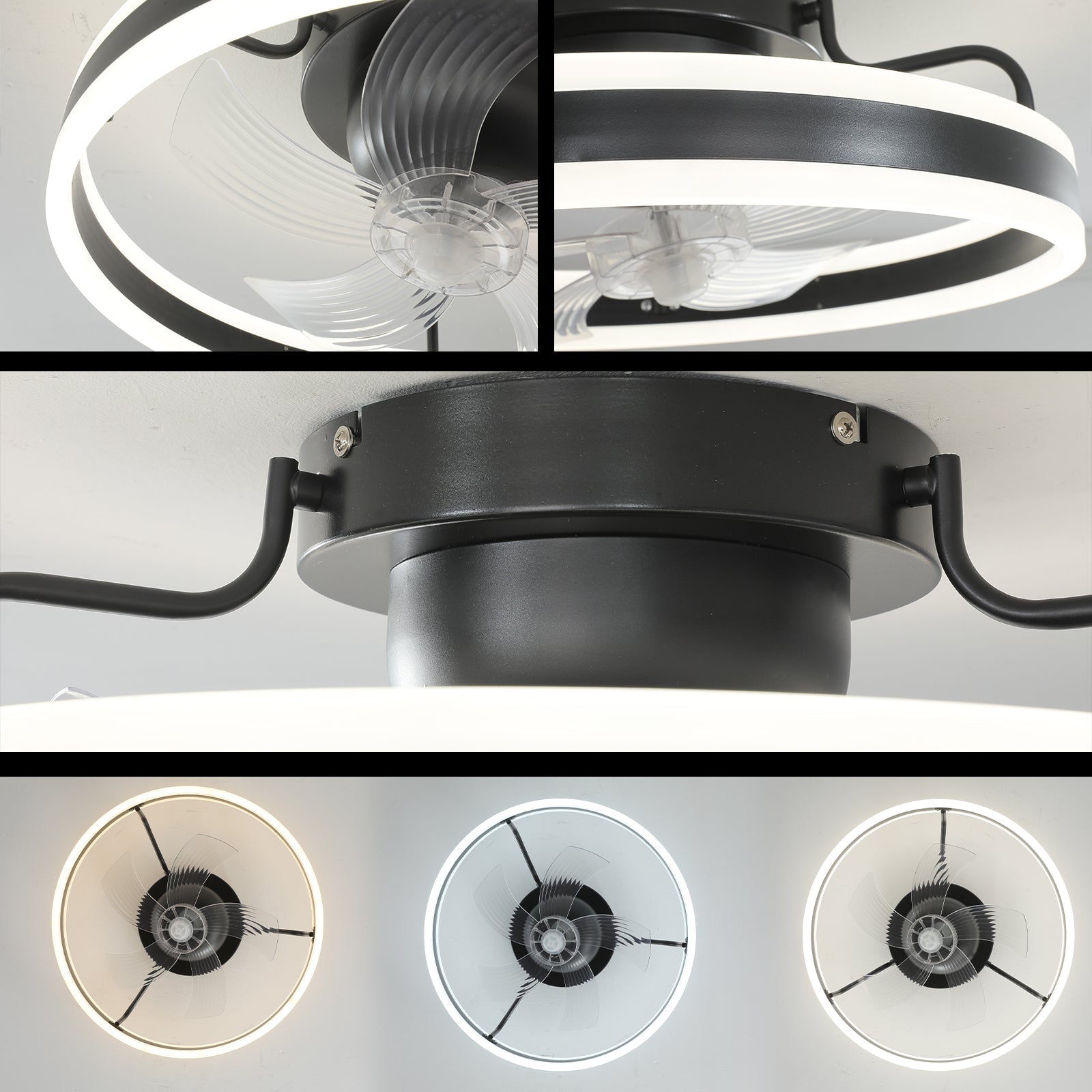 Mattia 360 ° Shake your head Ceiling Fans With Lights Over Dining Table