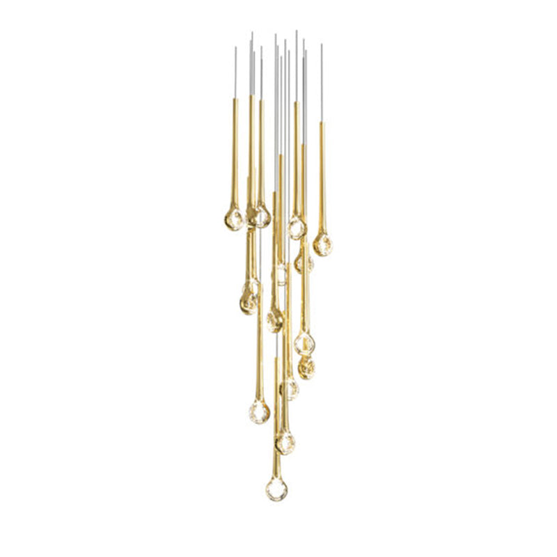 Glass Eyelet Pendant Light, Living Room Artistic Chandelier