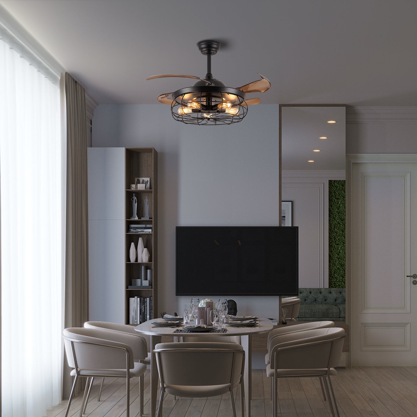 Luis 42" Fan: 6-Speed, Reverse, Timer, Natural Wind, 30W (Variable Frequency Motor), Living Room, Bedroom