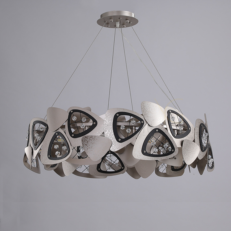 Contemporary Stainless Steel Round Chandelier Lighting