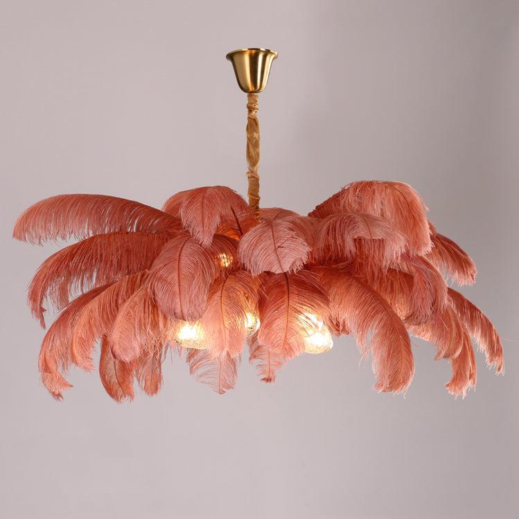 ostrich feather lamp shade