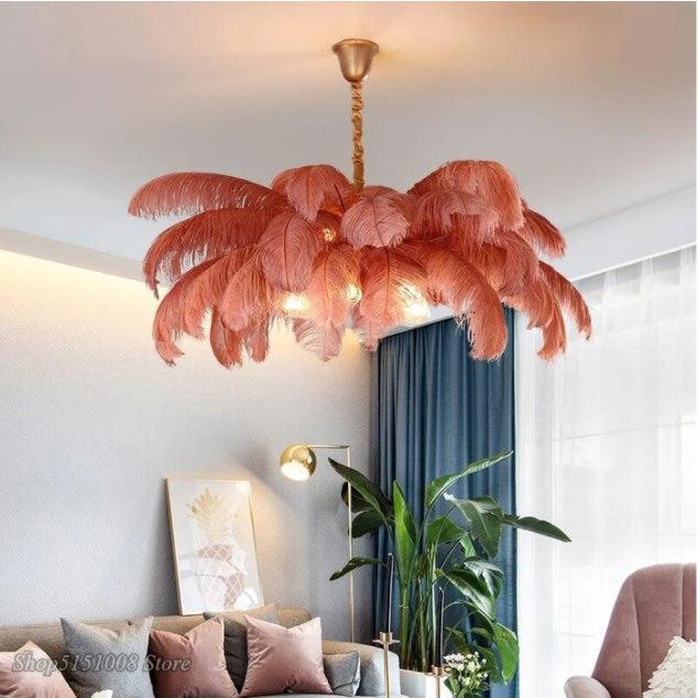 ostrich feather lamp