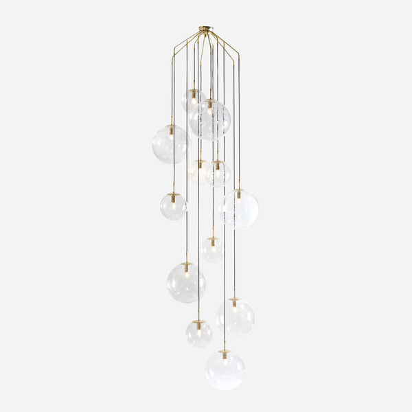 Celestial Glass Drop Chandelier, Pendant Light For Living Room, Staircase