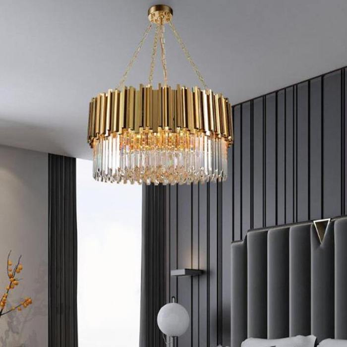 chandelier in bedroom
