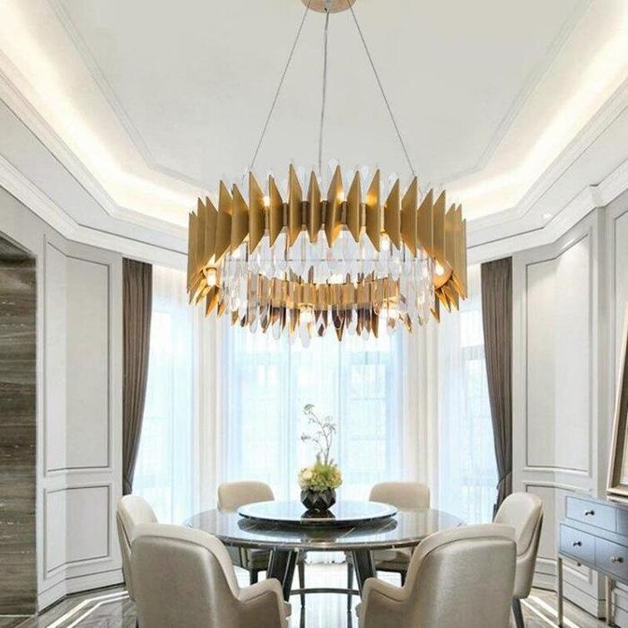chandelier in bedroom 