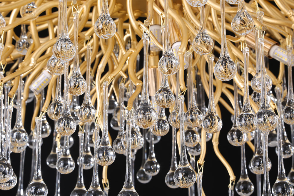 contemporary brass chandelier