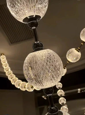 Arabella Modern Creative Pearl Necklace Glass Chandelier for Living Room, Staircase