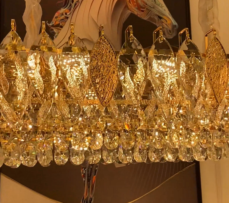 Sparkle Modern Multi-tiered Crystal Chandelier for Living Room