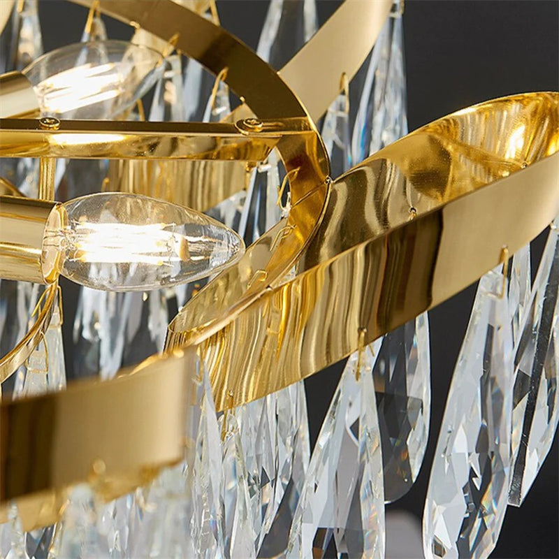 Kelly Gold Plated Crystal Chandelier
