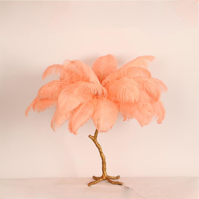 ostrich feather lamp shade