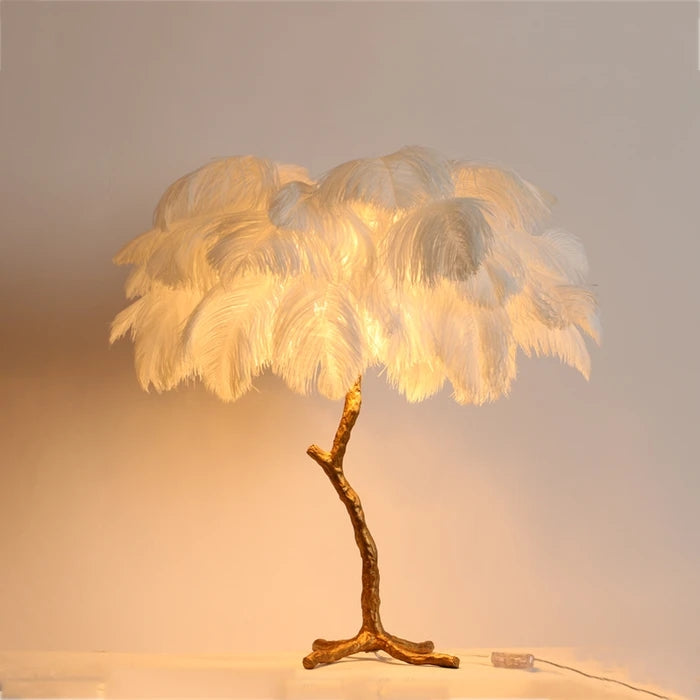 feather table lamp
