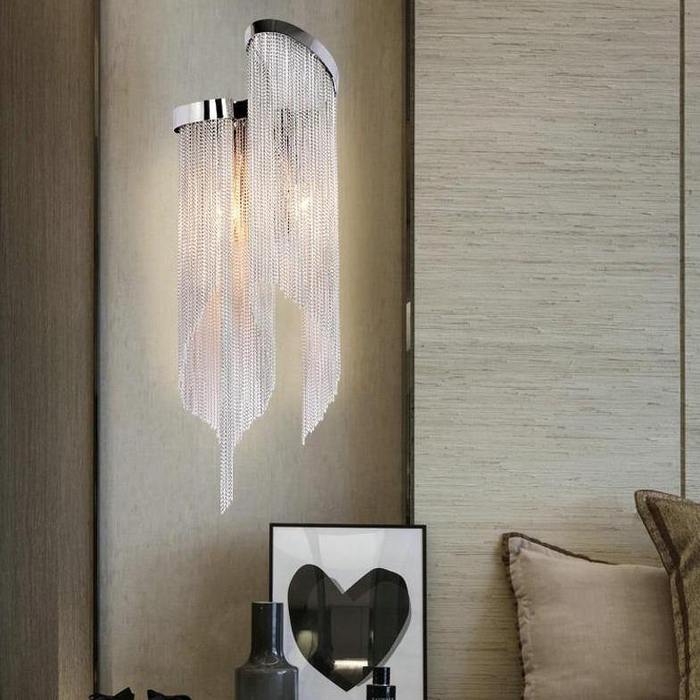 wall lamp in bedroom