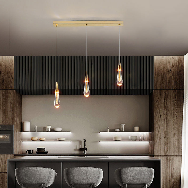 Franze Modern Water Drop Pendant  Lighting Fixture For Dining Room